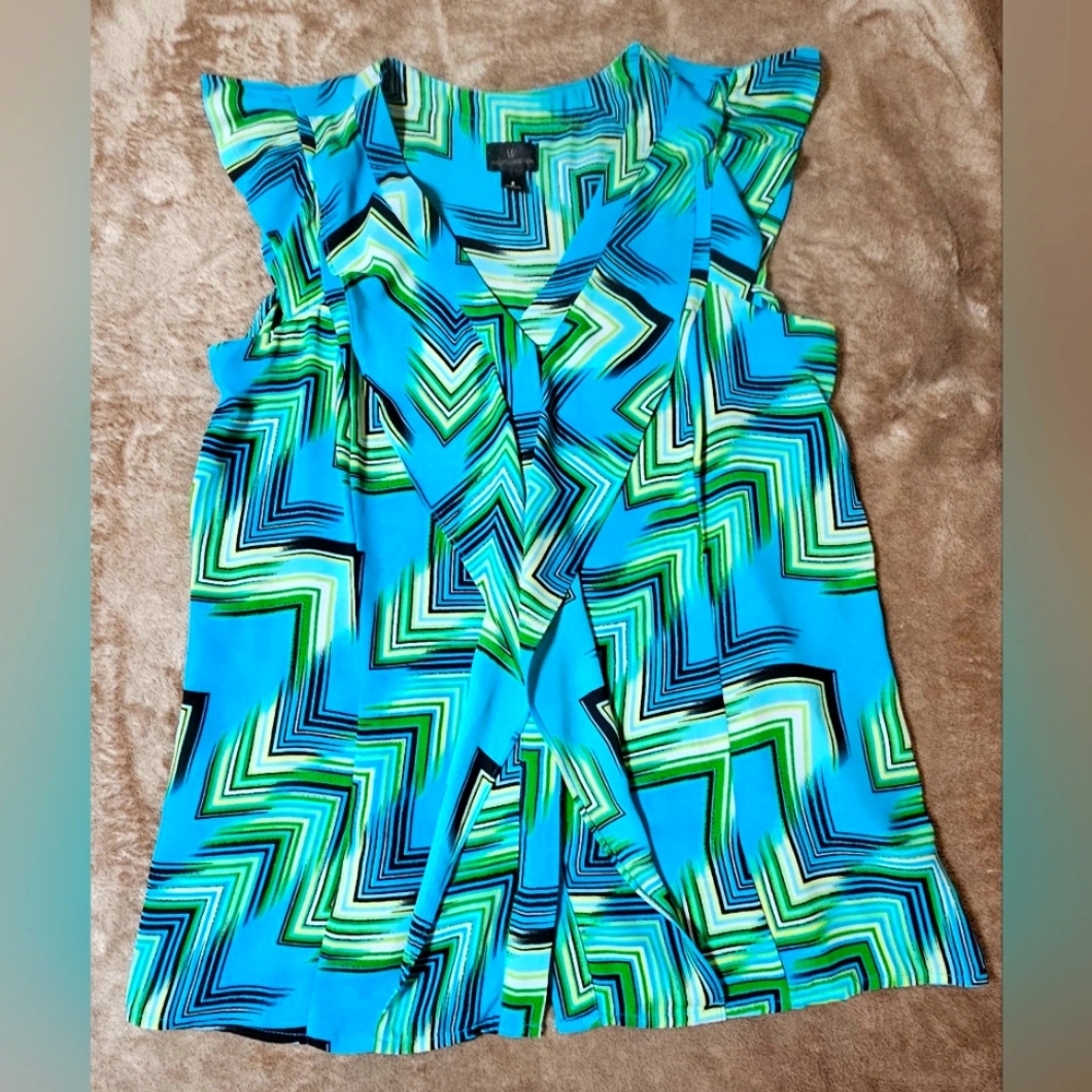 Blue Worthington Button Up Blouse